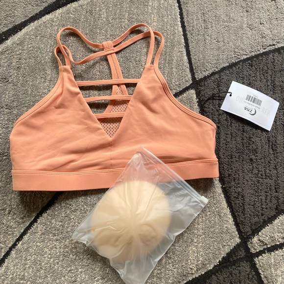 ZYIA Intimates & Sleepwear Zyia Peach Grid Bra Poshmark